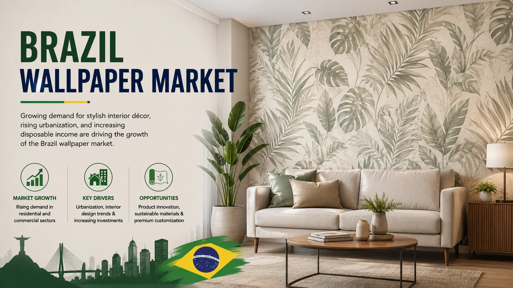 Brazil Wallpaper Market Insights: AI Innovation, Sustainable Designs and Consumer Trends